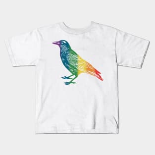 Rainbow Crow Kids T-Shirt